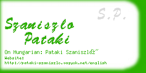 szaniszlo pataki business card